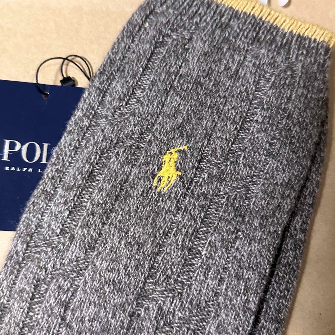 Ralph Lauren(ラルフローレン)の新品 ラルフローレン レッグウォーマー グレージュ カシミヤ カシミア 冷え性 レディースのレッグウェア(レッグウォーマー)の商品写真