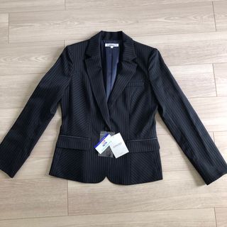 新品　事務服　ジャケット　9号　ストライプ (スーツ)