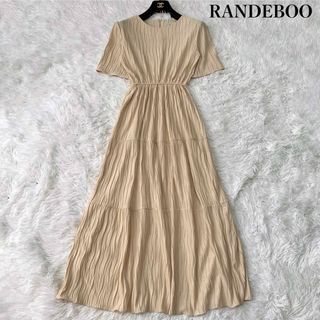 RANDEBOO - RANDEBOO ティアードロングワンピース フレア ギャザー シワ加工