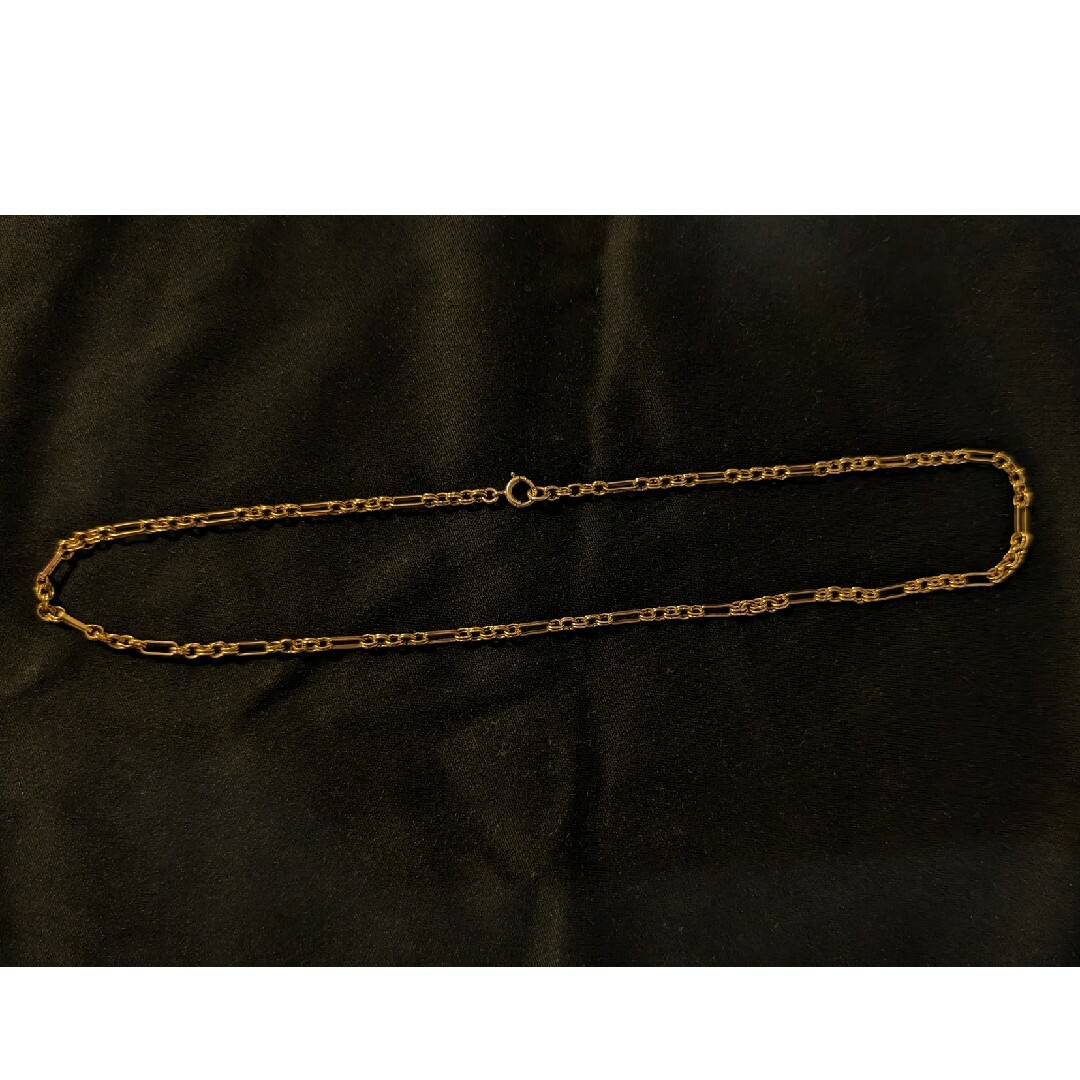 イギリスアンティーク　９金　２つのリンクのネックレス　　４３cm　８．８５g レディースのアクセサリー(ネックレス)の商品写真