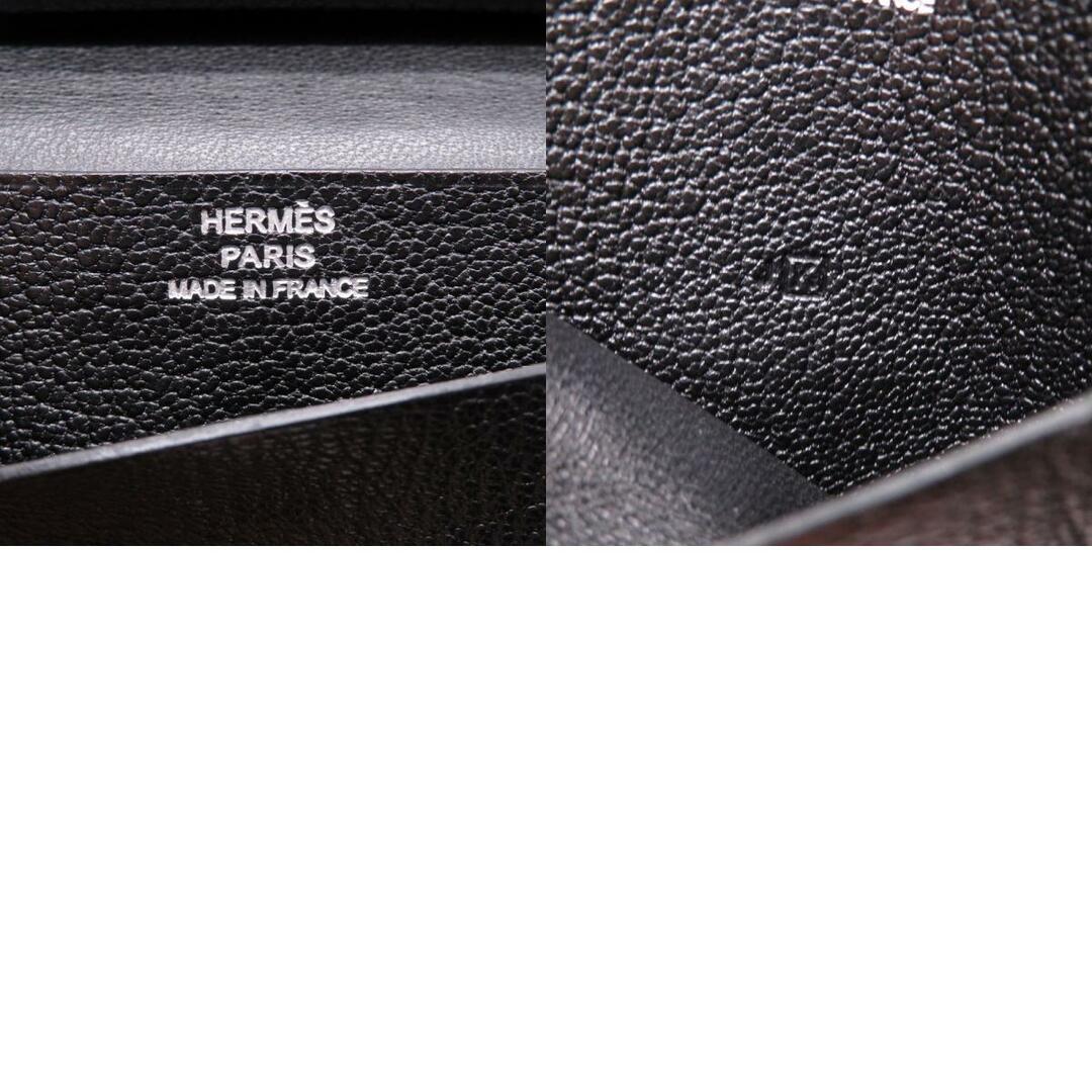 Hermes(エルメス)の美品 エルメス ベアンミニ シェーブル ブラック シルバー金具 □K刻印 コインケース カードケース 財布 黒 0127 【中古】 HERMES メンズ メンズのファッション小物(コインケース/小銭入れ)の商品写真