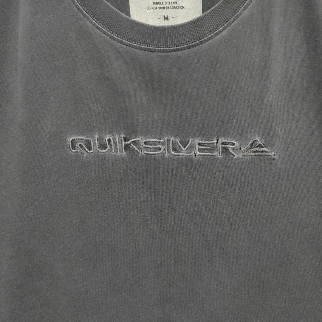 QUIKSILVER(クイックシルバー)の【624】QUIKSILVER　クイックシルバー　刺繍ロゴ　半袖Tシャツ　古着 メンズのトップス(Tシャツ/カットソー(半袖/袖なし))の商品写真