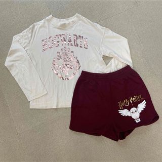 エイチアンドエム(H&M)のH&Mハッリー・ポッター　女の子長袖Tシャツ+ショートパンツ(Tシャツ/カットソー)