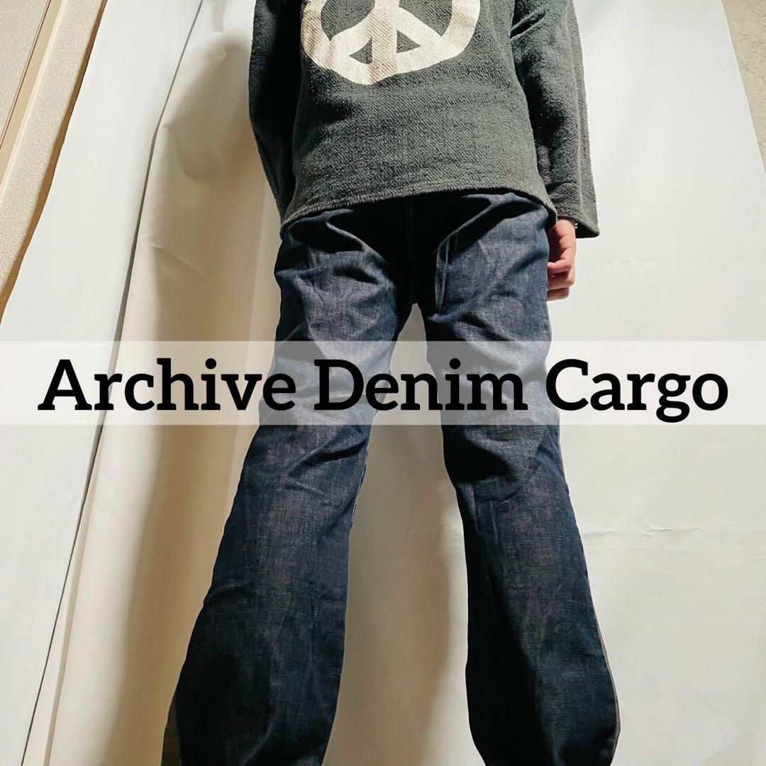 VINTAGE(ヴィンテージ)の00s archive Tech デニムカーゴパンツ 切り替え Y2K 個性的 メンズのパンツ(デニム/ジーンズ)の商品写真