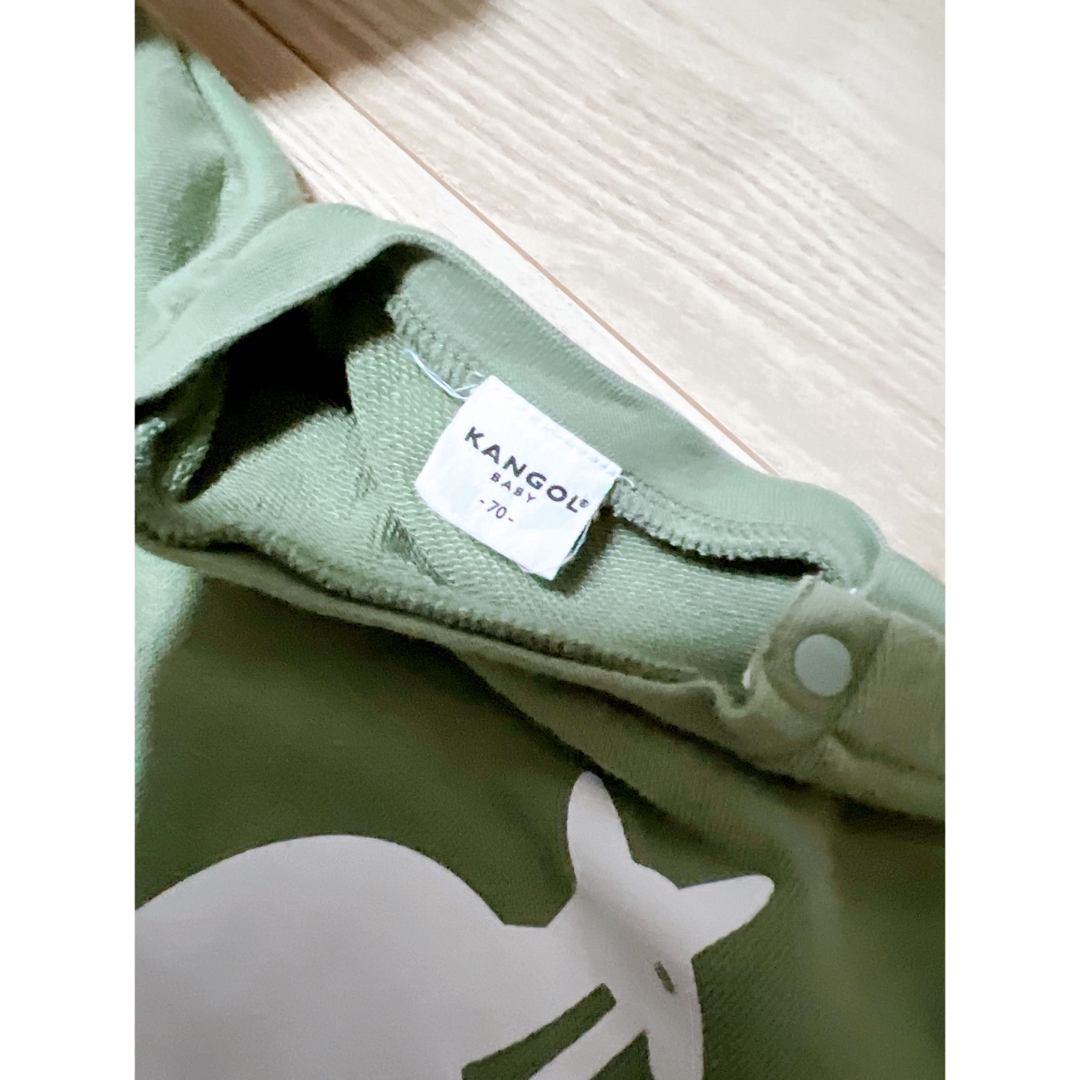 KANGOL(カンゴール)のKANGOL ロンパース　カーキ　70 キッズ/ベビー/マタニティのベビー服(~85cm)(ロンパース)の商品写真