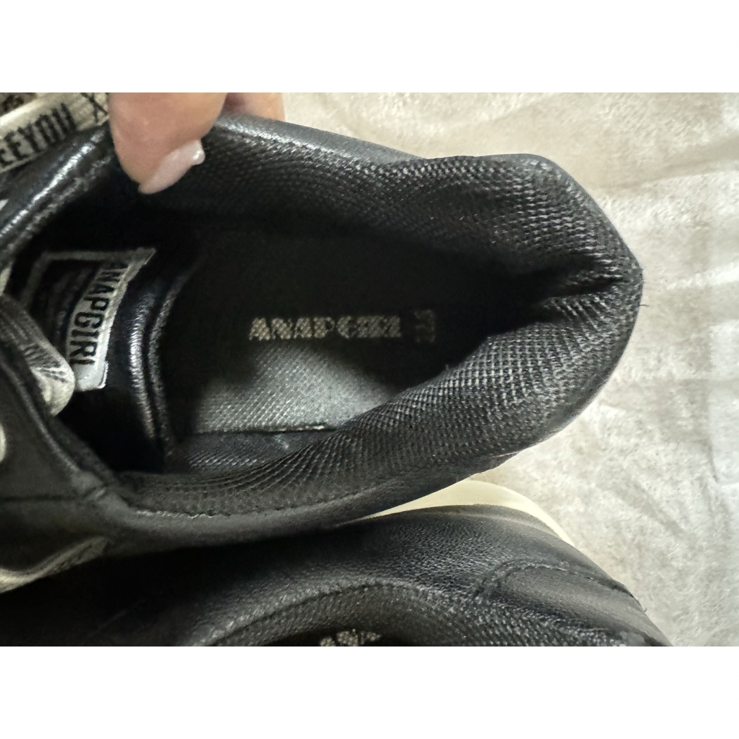 ANAP GiRL(アナップガール)の22.5cm ANAP GIRL スニーカー　ブラック　アナップガール キッズ/ベビー/マタニティのキッズ靴/シューズ(15cm~)(スニーカー)の商品写真