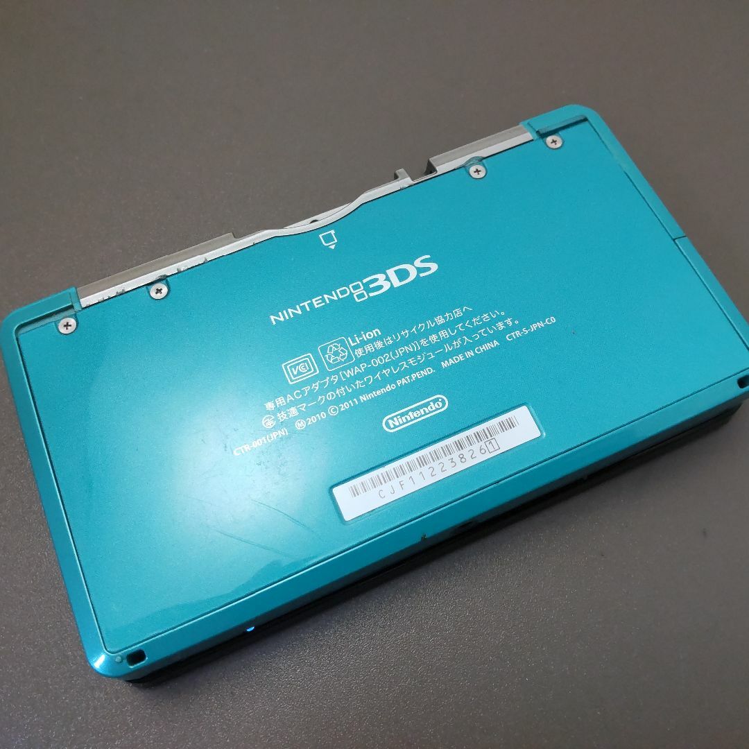 ニンテンドー3DS(ニンテンドー3DS)の安心の整備済み！◆任天堂3DS 中古本体◆アクアブルー◆66 エンタメ/ホビーのゲームソフト/ゲーム機本体(携帯用ゲーム機本体)の商品写真