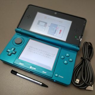 ニンテンドー3DS(ニンテンドー3DS)の安心の整備済み！◆任天堂3DS 中古本体◆アクアブルー◆66(携帯用ゲーム機本体)