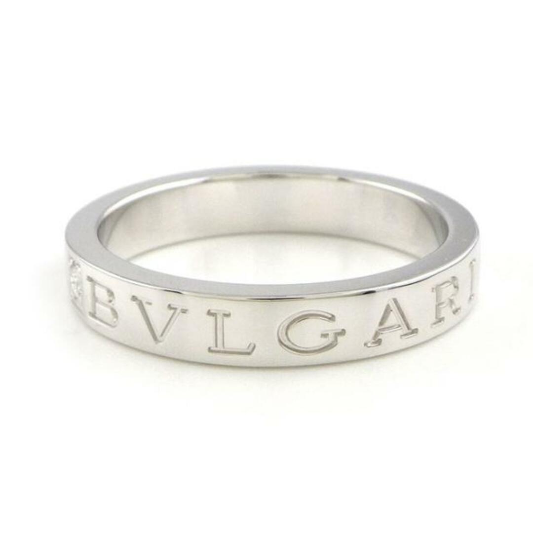 BVLGARI(ブルガリ)のブルガリ BVLGARI リング ビーゼロワン エッセンシャル バンド 339993 ダブルロゴ 1ポイント ダイヤモンド 0.04ct K18WG 20号 【中古】 レディースのアクセサリー(リング(指輪))の商品写真