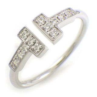 ティファニー(Tiffany & Co.)のティファニー Tiffany & Co. リング T ワイヤー 60147236 ダイヤモンド 計0.13ct K18WG 13号 【中古】(リング(指輪))