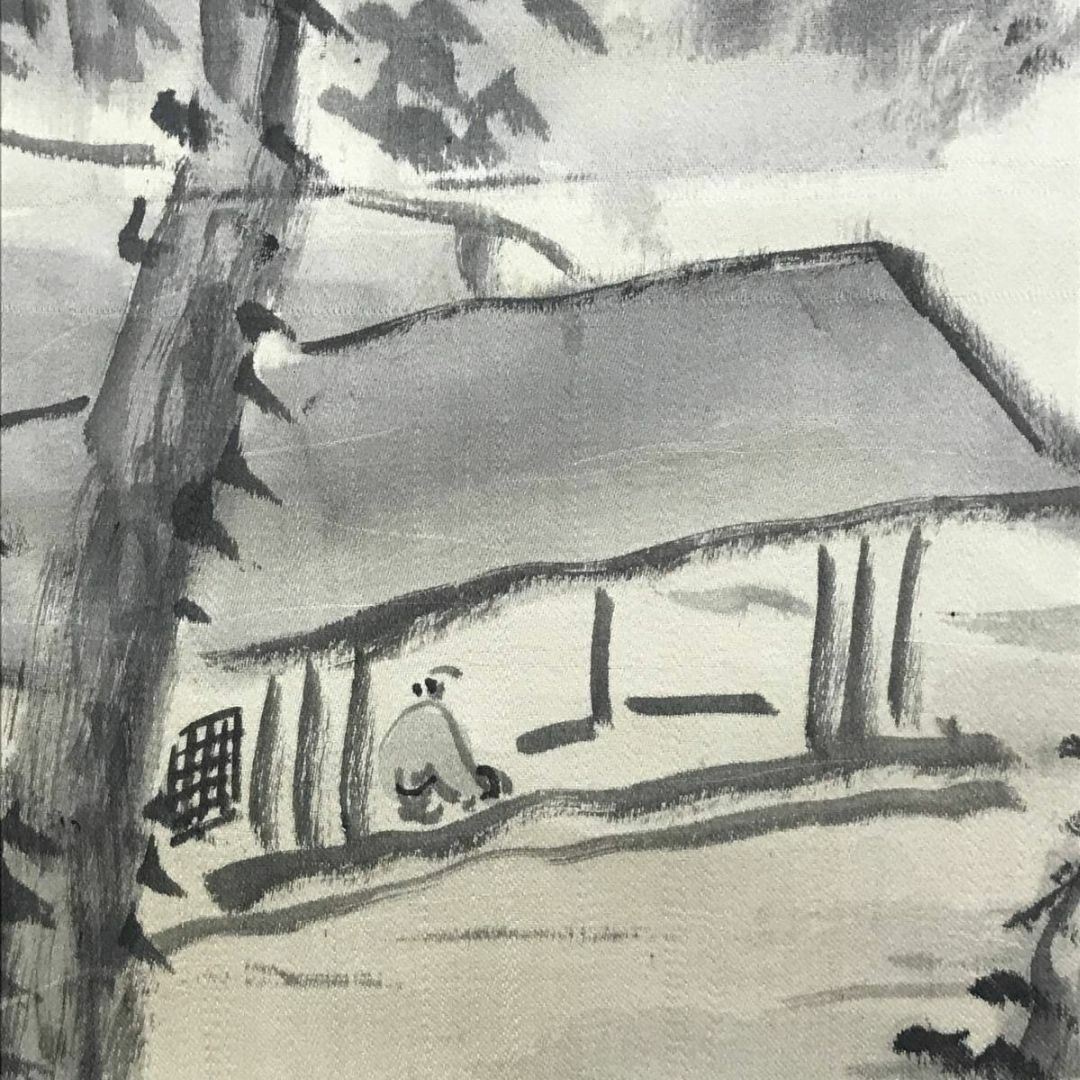 真作/浅井柳塘/山水画賛/山水図/掛軸☆宝船☆AD-594 真作/浅井柳塘/山水画賛/山水図/掛軸☆宝船☆AD-594