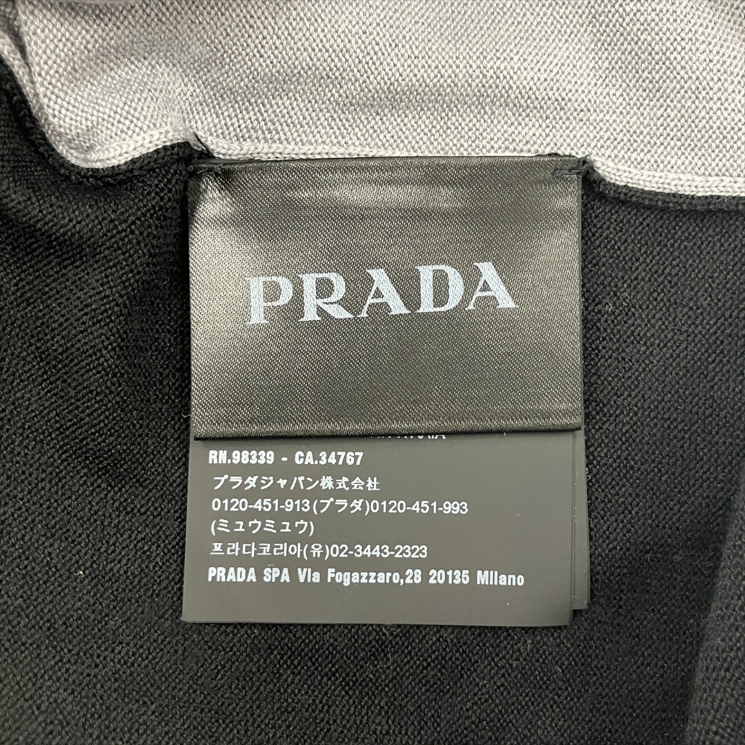 PRADA(プラダ)のプラダ PRADA カラーブロック クルーネック セーター ニット ウール ポリエステル RN98339 ブラック 46 グレー ブルー メンズ【中古】 メンズのトップス(ニット/セーター)の商品写真