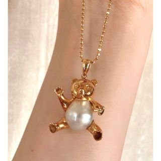 タサキ(TASAKI)の18k  ゴールド　真珠　パール　ネックレス　チャーム(ネックレス)