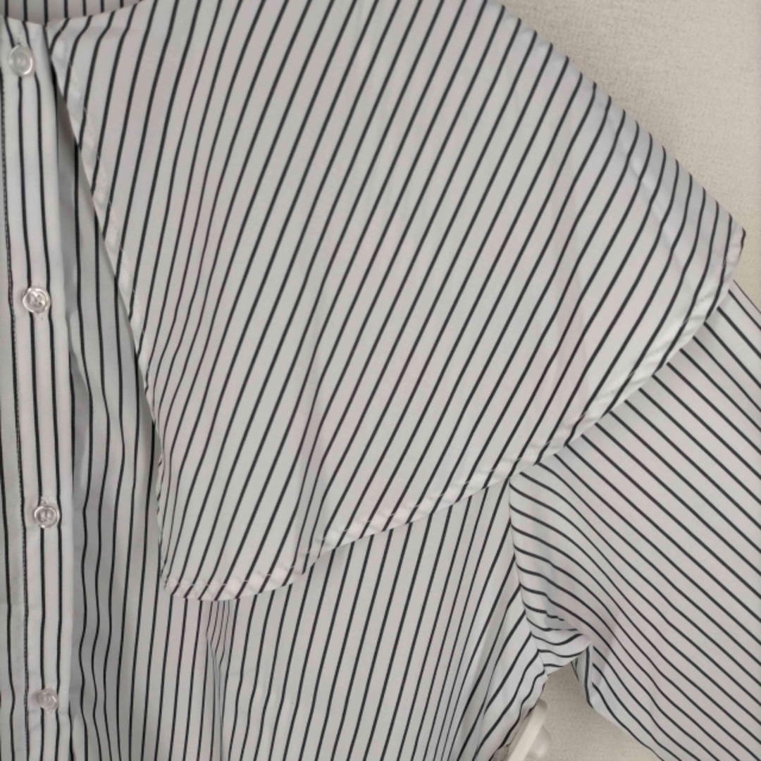 USED古着(ユーズドフルギ) ストライプフリルブラウス レディース トップス レディースのトップス(シャツ/ブラウス(長袖/七分))の商品写真