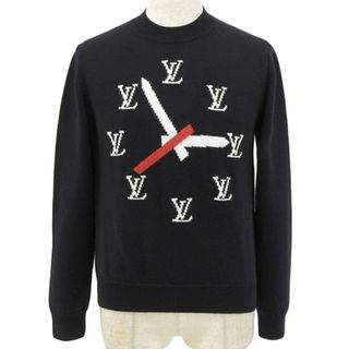 LOUIS VUITTON - LOUIS VUITTON(ルイ・ヴィトン) クロックインタルシアプルオーバーニット トップス セーター アパレル ファッション 時計 XS ウール ブラック黒 メンズ 40803001484【中古】【アラモード】