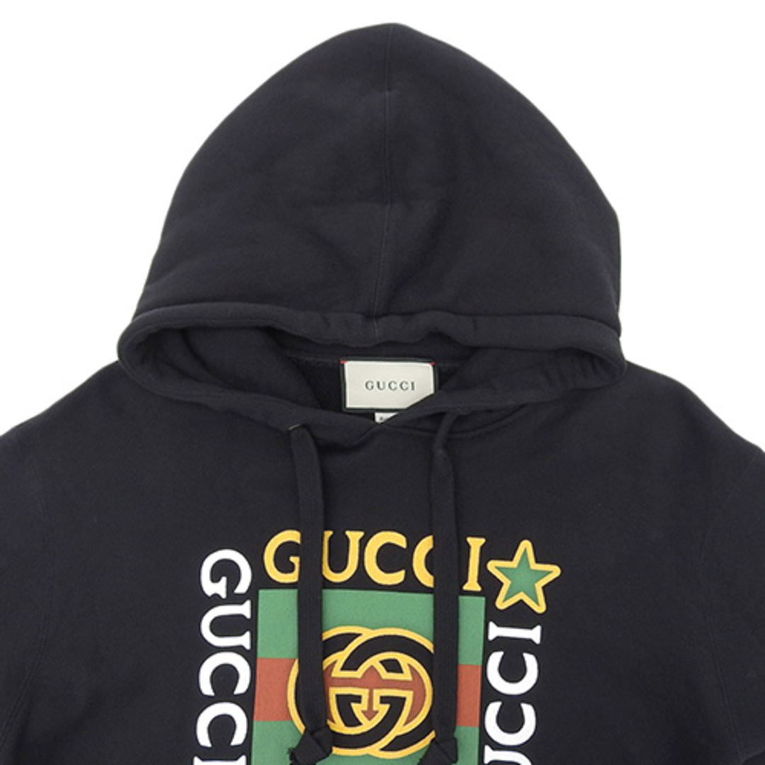 Gucci(グッチ)のGUCCI(グッチ) ロゴプリント パーカーワンピース セットアップ/ワンピース アパレル ファッション スウェット XS コットン ブラック黒 610144 レディース 40802093758【中古】【アラモード】 レディースのワンピース(ひざ丈ワンピース)の商品写真