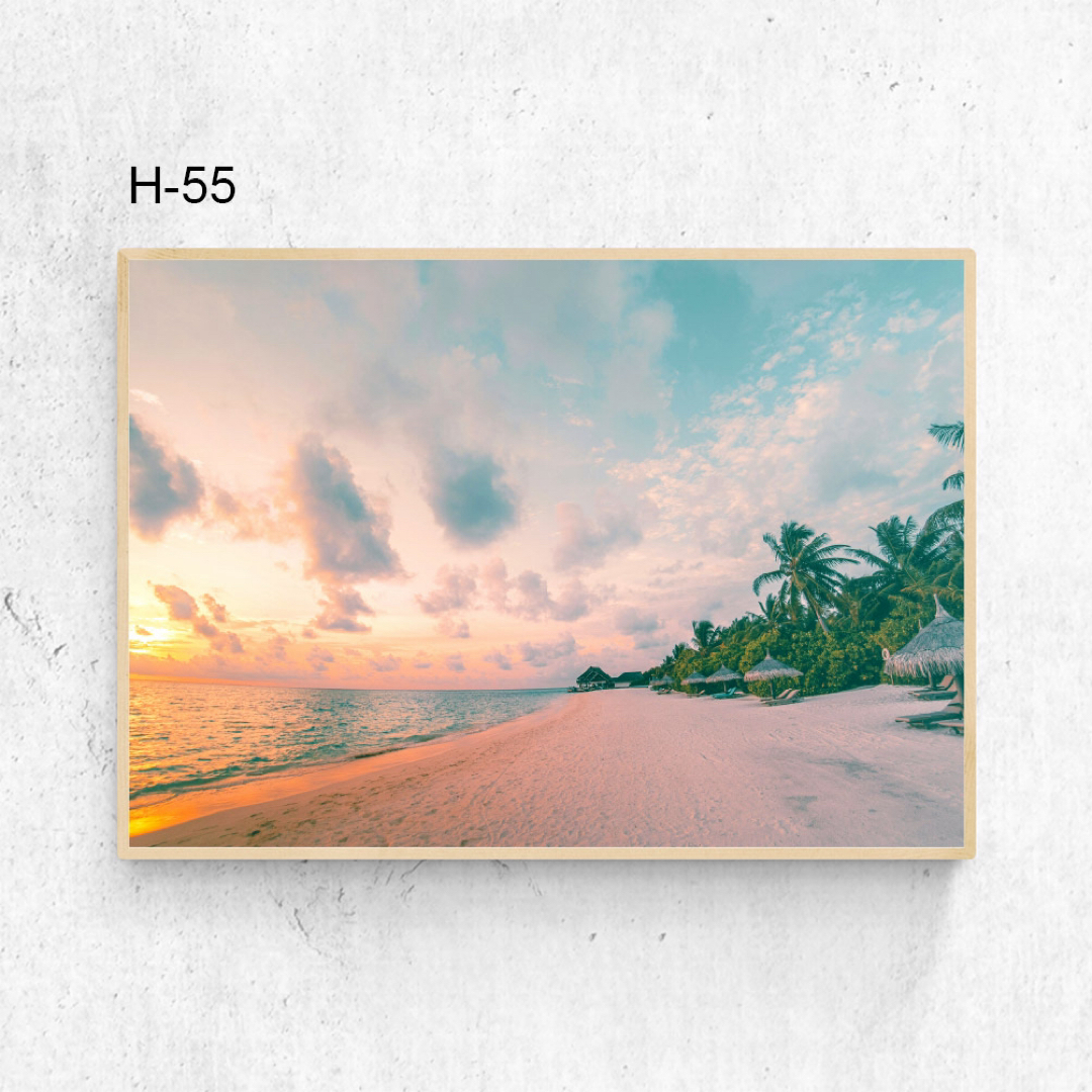 砂浜！海！綺麗！A4サイズ◆送料無料◆可愛いインテリアポスター ハンドメイドのインテリア/家具(アート/写真)の商品写真