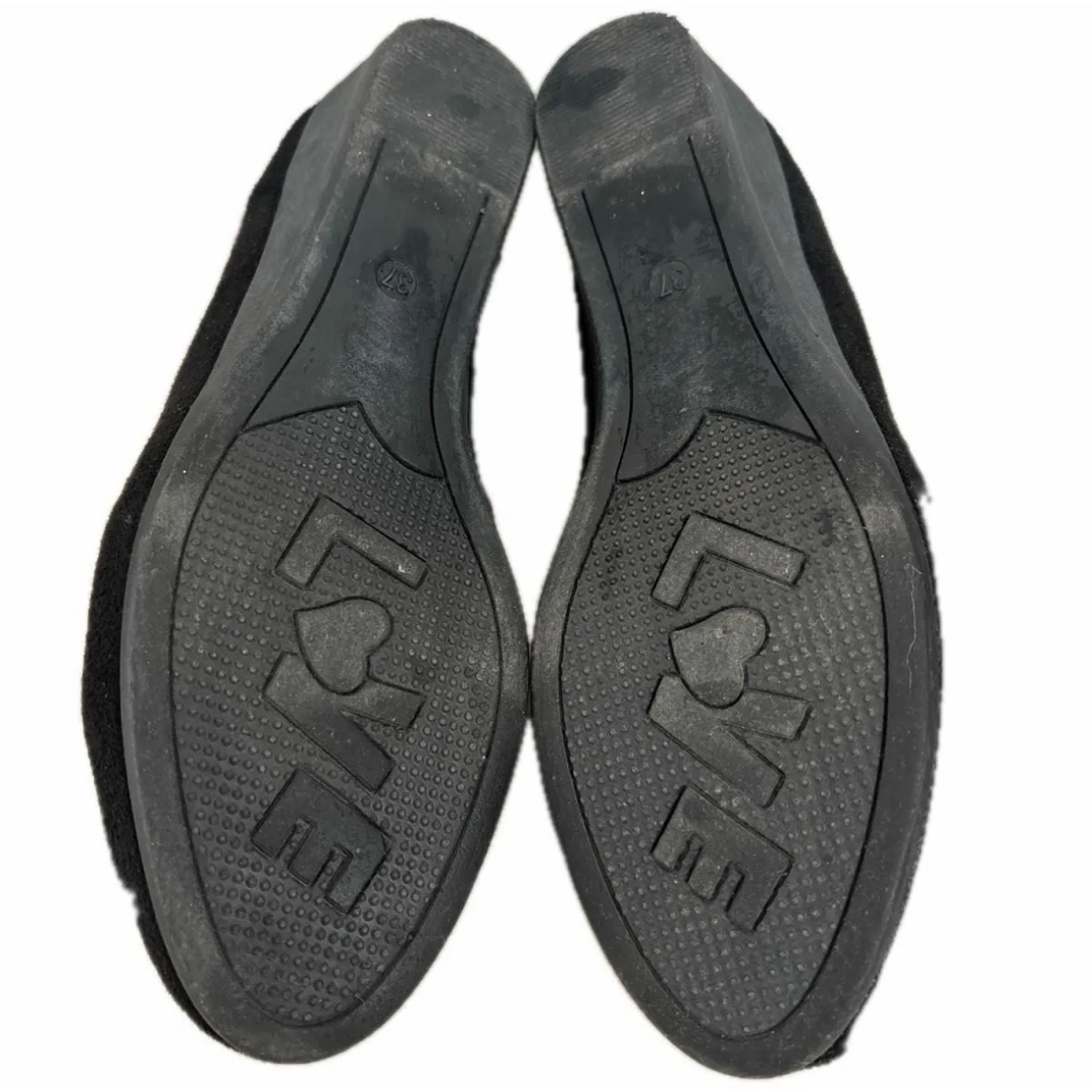 SHEIN(シーイン)のSHEIN ブラックパンプス　ウエッジソール　23〜23.5 レディースの靴/シューズ(ハイヒール/パンプス)の商品写真