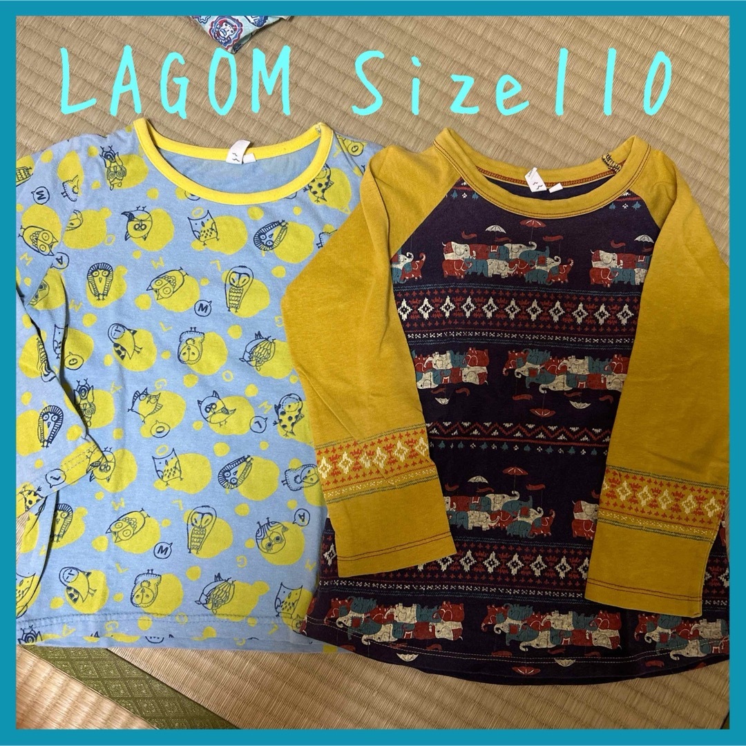 LAGOM(ラーゴム)のLAGOM 長袖カットソー　110 2枚セット キッズ/ベビー/マタニティのキッズ服男の子用(90cm~)(Tシャツ/カットソー)の商品写真