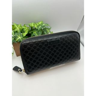 グッチ(Gucci)の【美品】GUCCI グッチ シマレザー GG ラウンドジップウォレット(長財布)