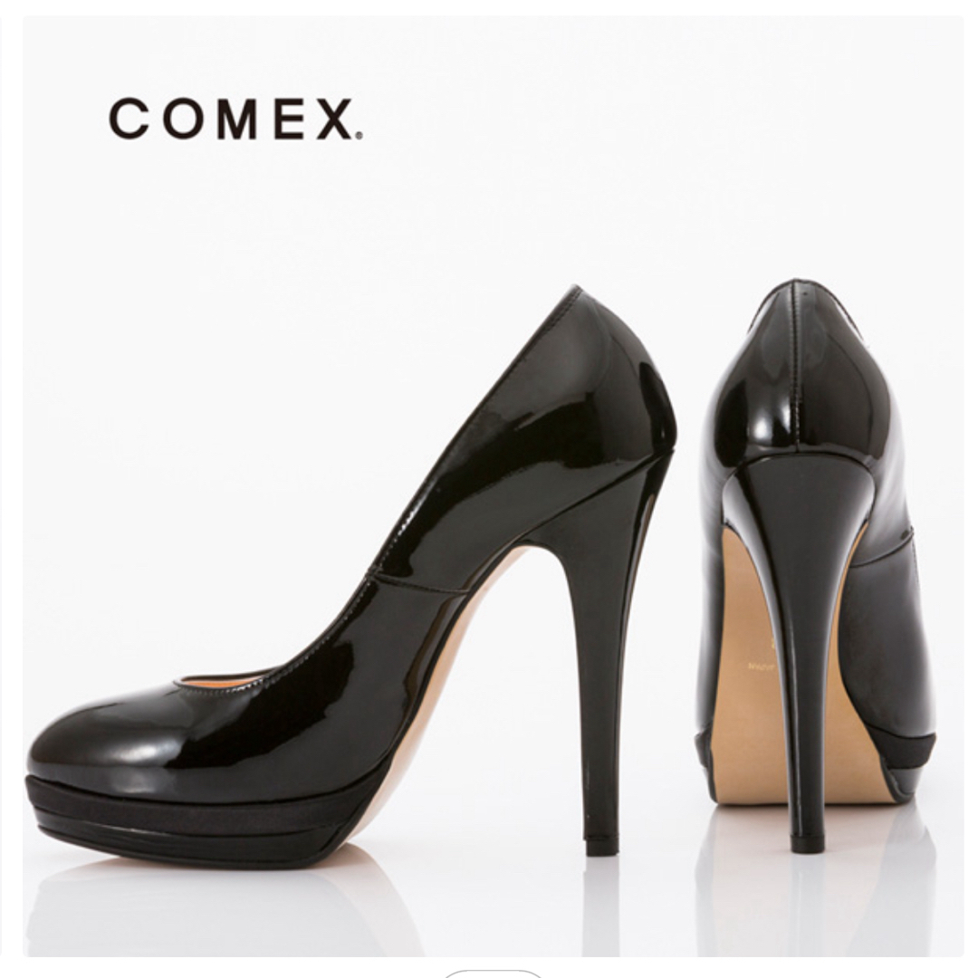 COMEX(コメックス)のCOMEXコメックスパンプス2段ストームラウンドトゥパンプス厚底エナメル レディースの靴/シューズ(ハイヒール/パンプス)の商品写真