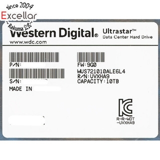 ウェスタンデジタル(Western Digital)のWestern Digital製HDD　WUS721010ALE6L4　10TB SATA600 7200(PC周辺機器)
