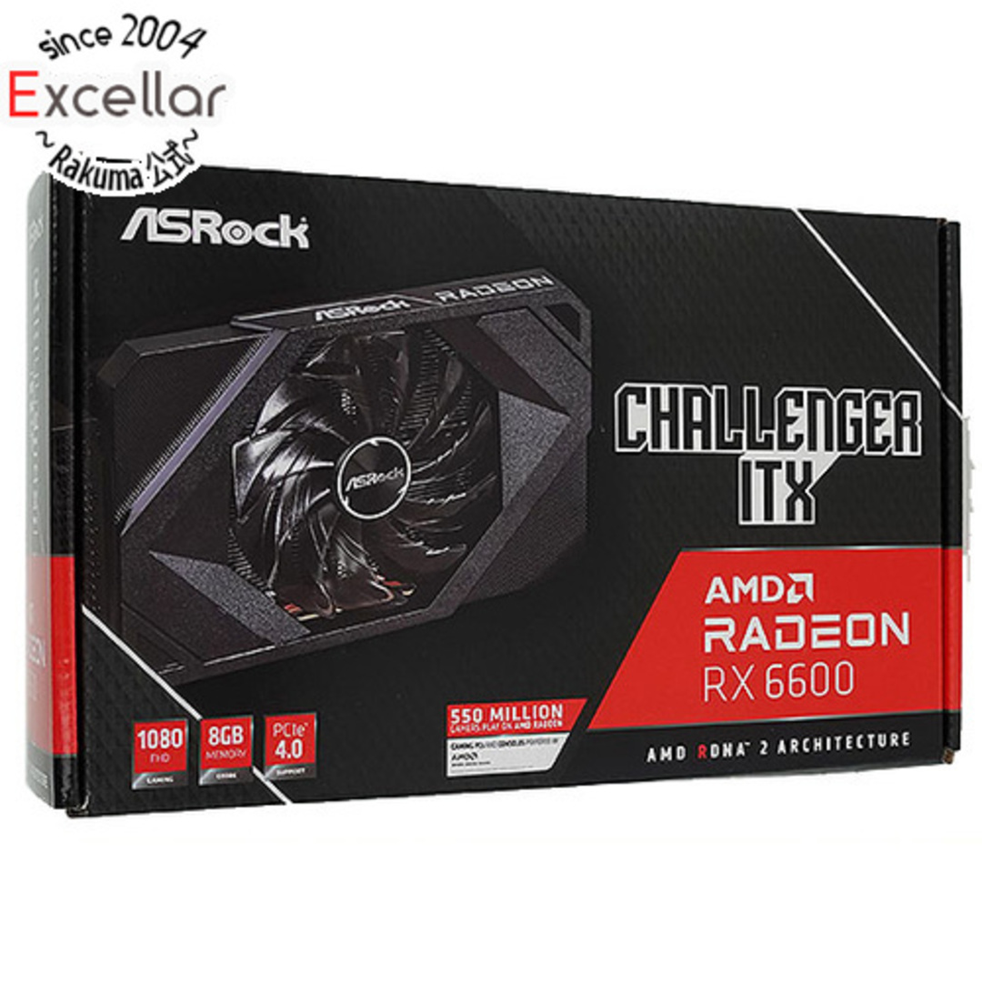 ASRock製グラボ　Radeon RX 6600 Challenger ITX 8GB　PCIExp 8GB 元箱あり スマホ/家電/カメラのPC/タブレット(PCパーツ)の商品写真