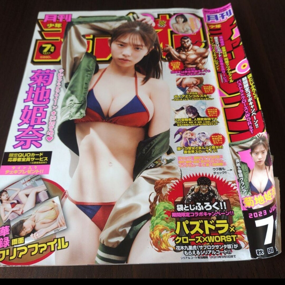 秋田書店(アキタショテン)の菊池姫奈   月刊少年チャンピオン   ７号    応募券無 エンタメ/ホビーの漫画(少年漫画)の商品写真