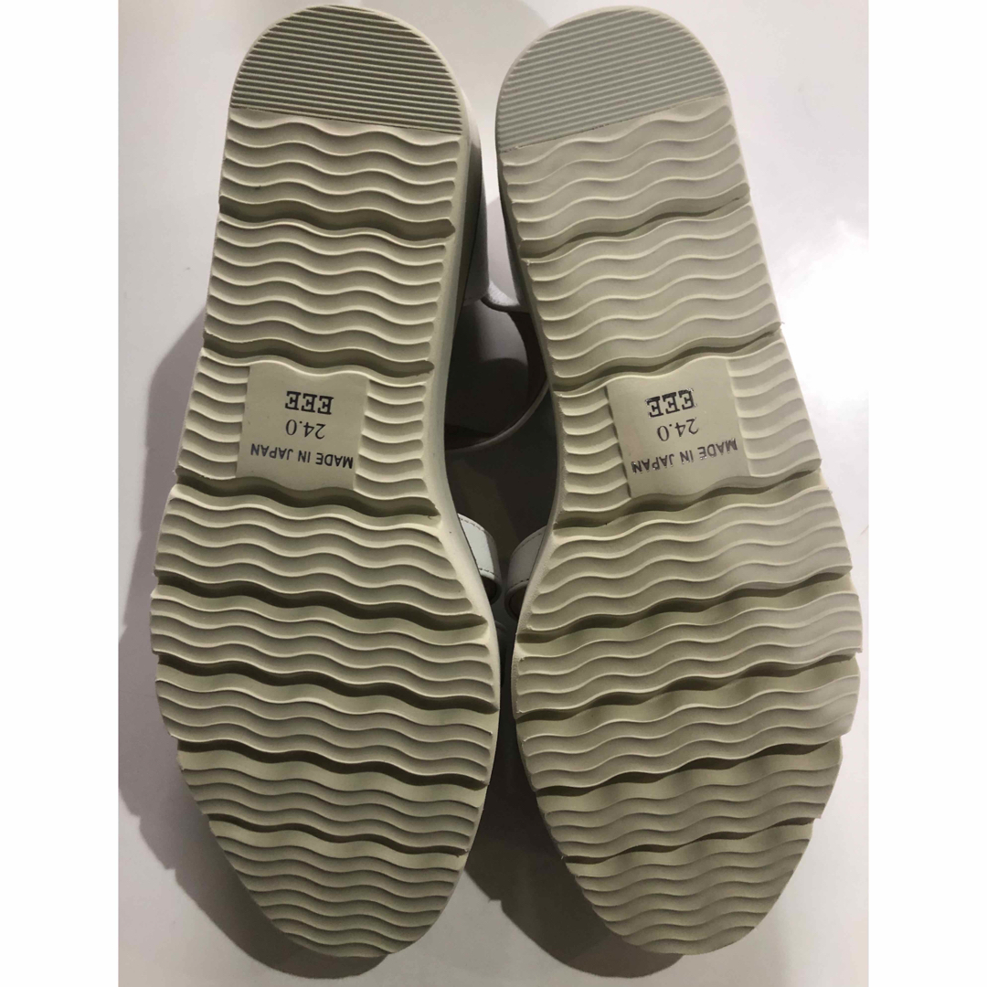 【BeauFort】白レディース24センチEEE レディースの靴/シューズ(サンダル)の商品写真