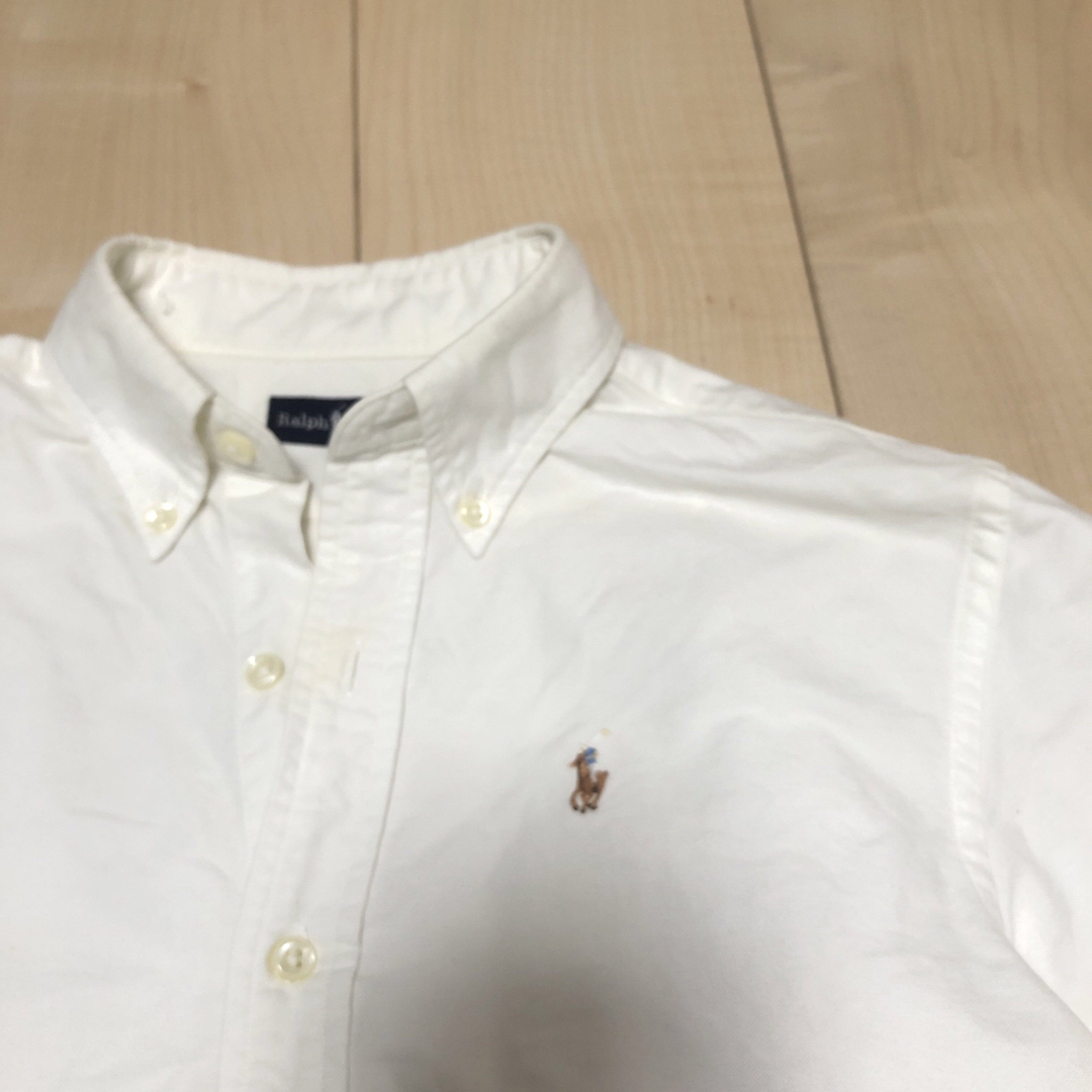 POLO RALPH LAUREN(ポロラルフローレン)のラルフローレン　Ralph Lauren 白　ボタンダウン　シャツ　キッズ140 キッズ/ベビー/マタニティのキッズ服男の子用(90cm~)(ブラウス)の商品写真