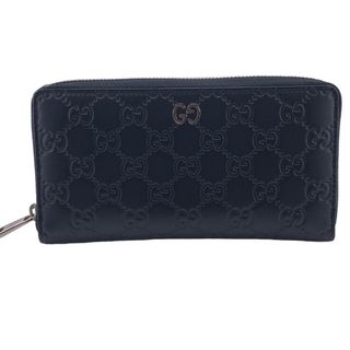 グッチ(Gucci)のグッチ GUCCI 長財布
 グッチシマ ラウンドジップウォレット 473928 ブラック(長財布)