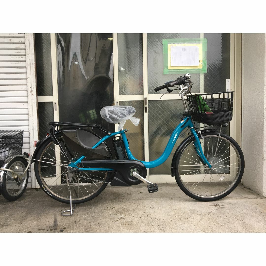 ヤマハ(ヤマハ)の地域限定送料無料　パスウィズ　24インチ　アクアシアン　神戸市　電動自転車　 スポーツ/アウトドアの自転車(自転車本体)の商品写真