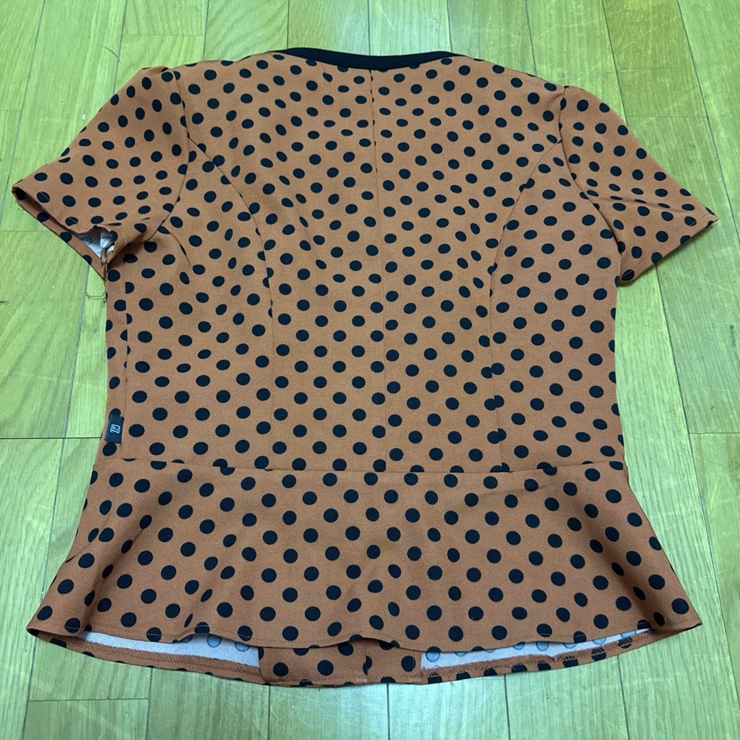 海外高級水玉シャツ　オフィスシャツ　可愛い夏シャツ レディースのトップス(シャツ/ブラウス(長袖/七分))の商品写真