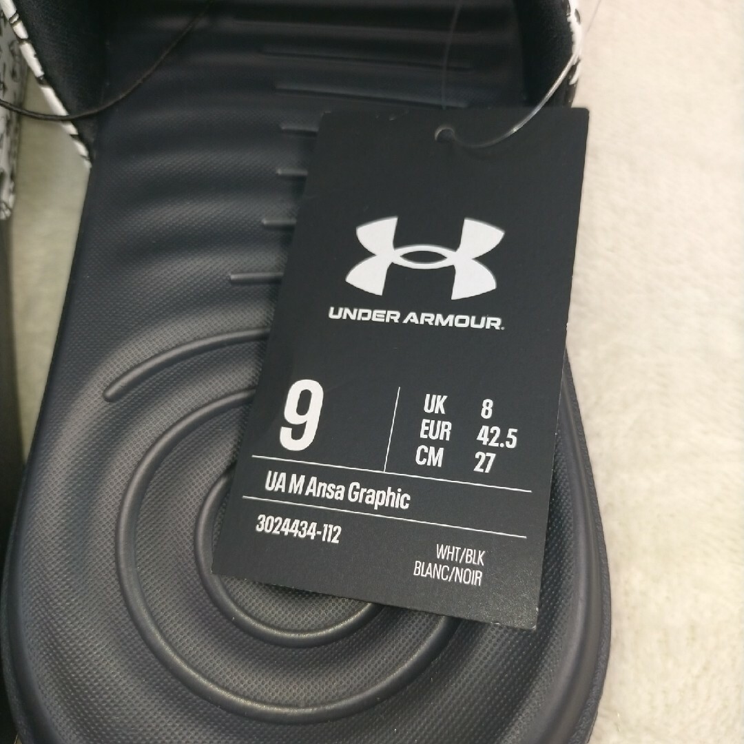 UNDER ARMOUR(アンダーアーマー)のアンダーアーマー サンダル 27cm ブラック ホワイト スポーツサンダル メンズの靴/シューズ(サンダル)の商品写真