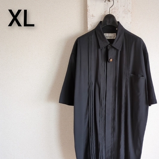 ヴィンテージ(VINTAGE)の古着　PRONTI　半袖シャツ　レーヨン　ブラック　金ボタン　XL(シャツ)