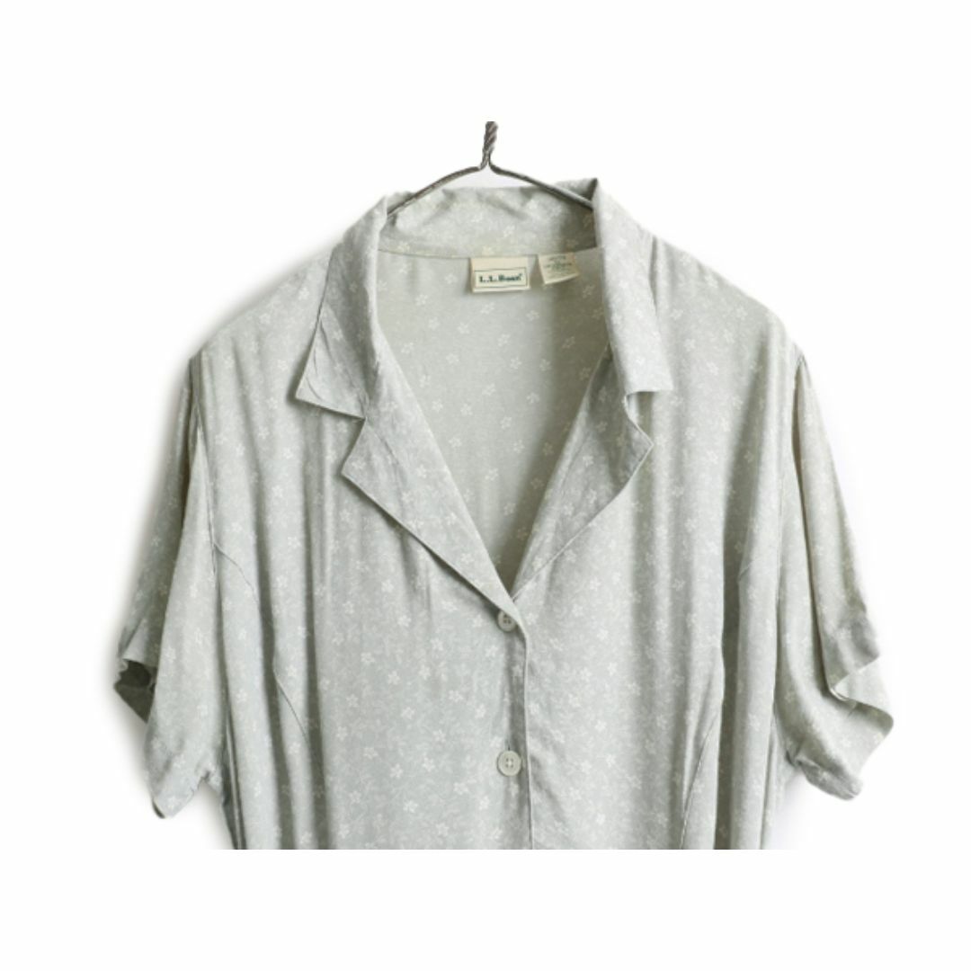 【新作入荷!!】 L.L.Bean シャツ 半袖 レーヨン 100% エルエルビーン 90s - 女性用
