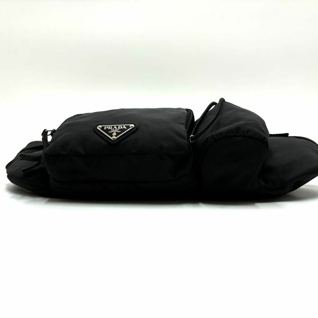 PRADA(プラダ)の✨未使用級✨プラダ ウエストポーチ ボディバッグ 三角ロゴ テスートナイロン 黒 メンズのバッグ(ウエストポーチ)の商品写真