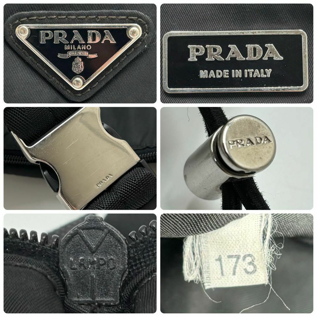 PRADA(プラダ)の✨未使用級✨プラダ ウエストポーチ ボディバッグ 三角ロゴ テスートナイロン 黒 メンズのバッグ(ウエストポーチ)の商品写真