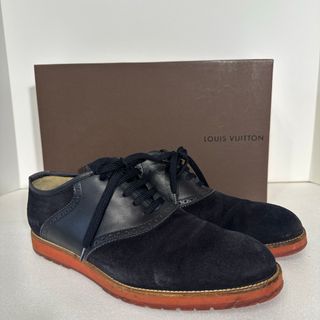 ルイヴィトン(LOUIS VUITTON)のLOUIS VUITTON スウェード×レザー デッキシューズ 7 1/2(デッキシューズ)