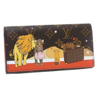 ルイヴィトン(LOUIS VUITTON)の　ルイ・ヴィトン LOUIS VUITTON ホリデイコレクション ポルトフォイユ・サラ スリーズ M63424 ブラウン PVC レディース 長財布(財布)