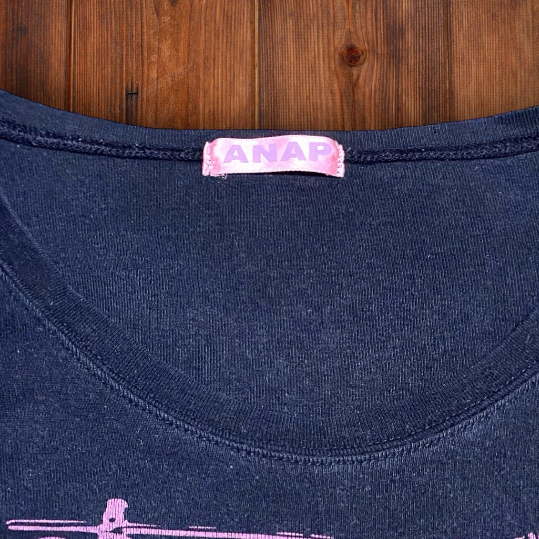 ANAP(アナップ)のTシャツ ロング袖Tシャツ ブラック ANAP. レディース アナップ レディースのトップス(Tシャツ(長袖/七分))の商品写真