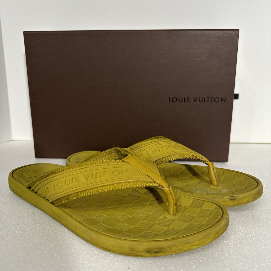 LOUIS VUITTON(ルイヴィトン)の(卍_卍)様専用LOUIS VUITTON イエローサンダル メンズの靴/シューズ(サンダル)の商品写真