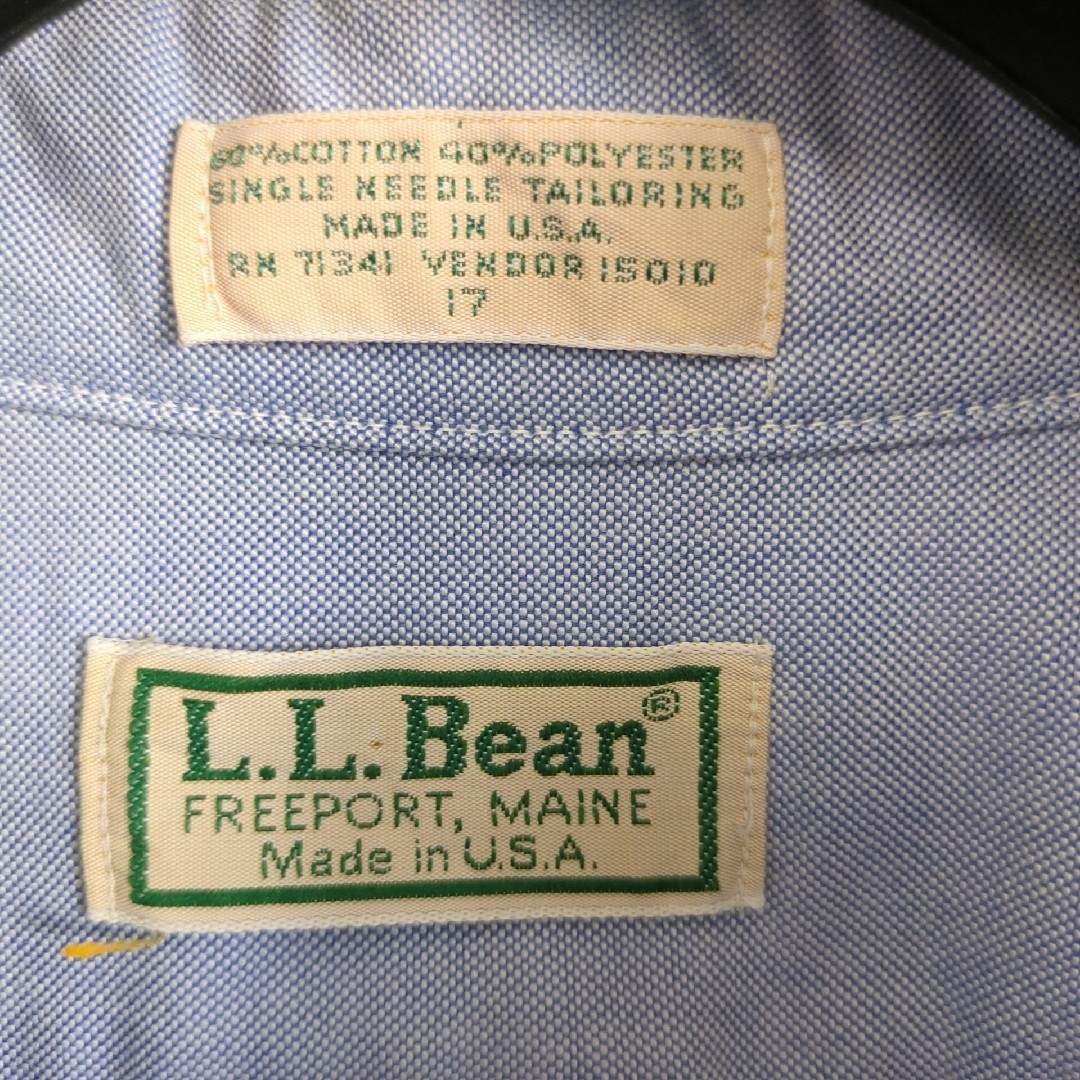 L.L.Bean(エルエルビーン)のUSA製　エルエルビーン　半袖シャツ　シャンブレーシャツ　ボタンダウン　XL メンズのトップス(シャツ)の商品写真