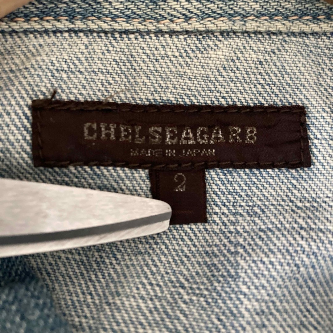 CHELSEAGARB(チェルシーガーヴ)のchelseagarb　デニムジャケット　ダメージ　ヴィンテージ加工　日本製 レディースのジャケット/アウター(Gジャン/デニムジャケット)の商品写真