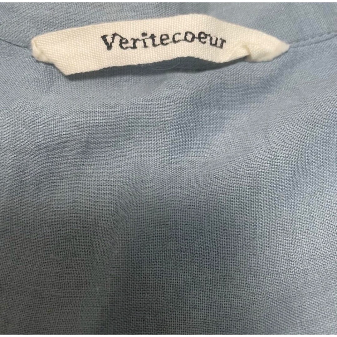 Veritecoeur(ヴェリテクール)のVeritecoeur ノースリーブ　シャツワンピース　プリーツ　VC-718 レディースのワンピース(ロングワンピース/マキシワンピース)の商品写真