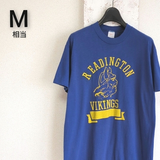 ヴィンテージ(VINTAGE)の70s ヴィンテージ　ステッドマン　Tシャツ　ブルー　VIKINGS(Tシャツ/カットソー(半袖/袖なし))