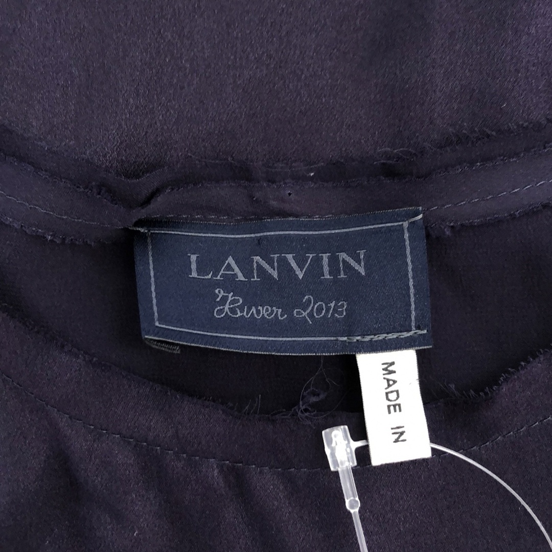 LANVIN(ランバン)のLANVIN ランバン 2013AW ノースリーブシルクドレスワンピース  パープル 36 レディースのワンピース(ロングワンピース/マキシワンピース)の商品写真