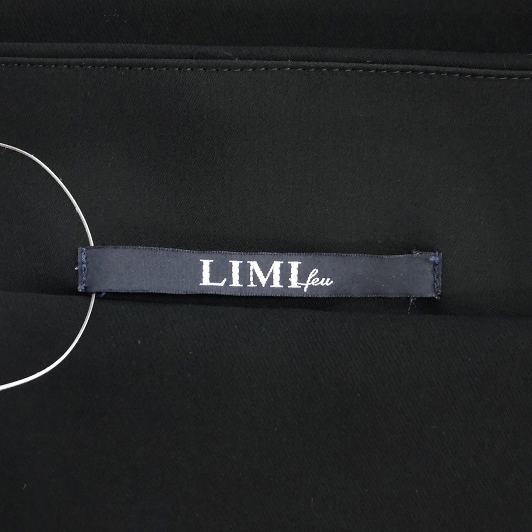 LIMI feu(リミフゥ)のLIMI feu リミフゥ 18SS ショルダーレースワイドフラップワンピース LW-D06-901 ブラック S レディースのワンピース(ロングワンピース/マキシワンピース)の商品写真