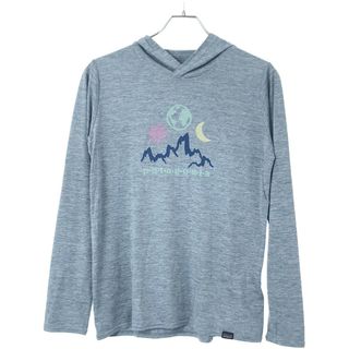 パタゴニア(patagonia)のPatagonia パタゴニア グラフィックプリントフーデッドカットソー STY45535SP23 ブルー S(Tシャツ(長袖/七分))