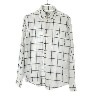 Vivienne Westwood - Vivienne Westwood MAN ヴィヴィアンウエストウッド マン ジャカードチェッククラシックシャツ 189037 7216 ホワイト 48